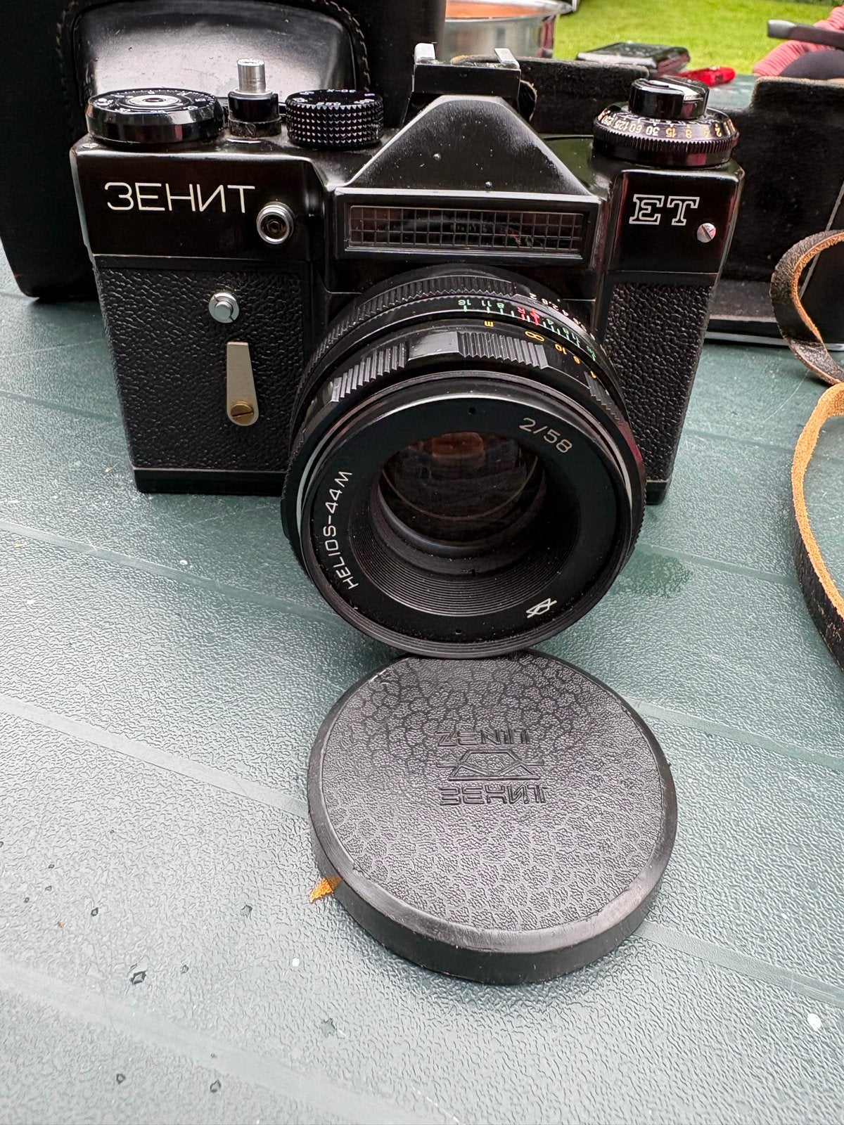 Zenit ET Spiegelreflexcamera met Helios-44M lens, Ophalen of Verzenden, Gebruikt, Spiegelreflex, Overige Merken