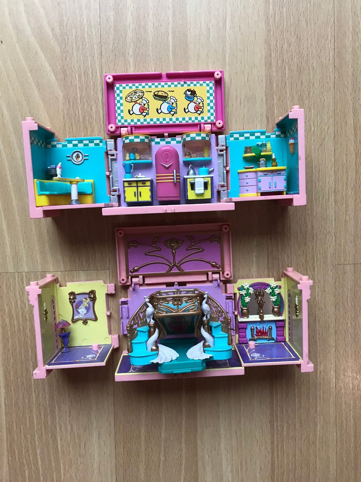 Polly pocket dream builders kitchen en mansion foyer 1999, Ophalen of Verzenden, Gebruikt, Poppenhuis