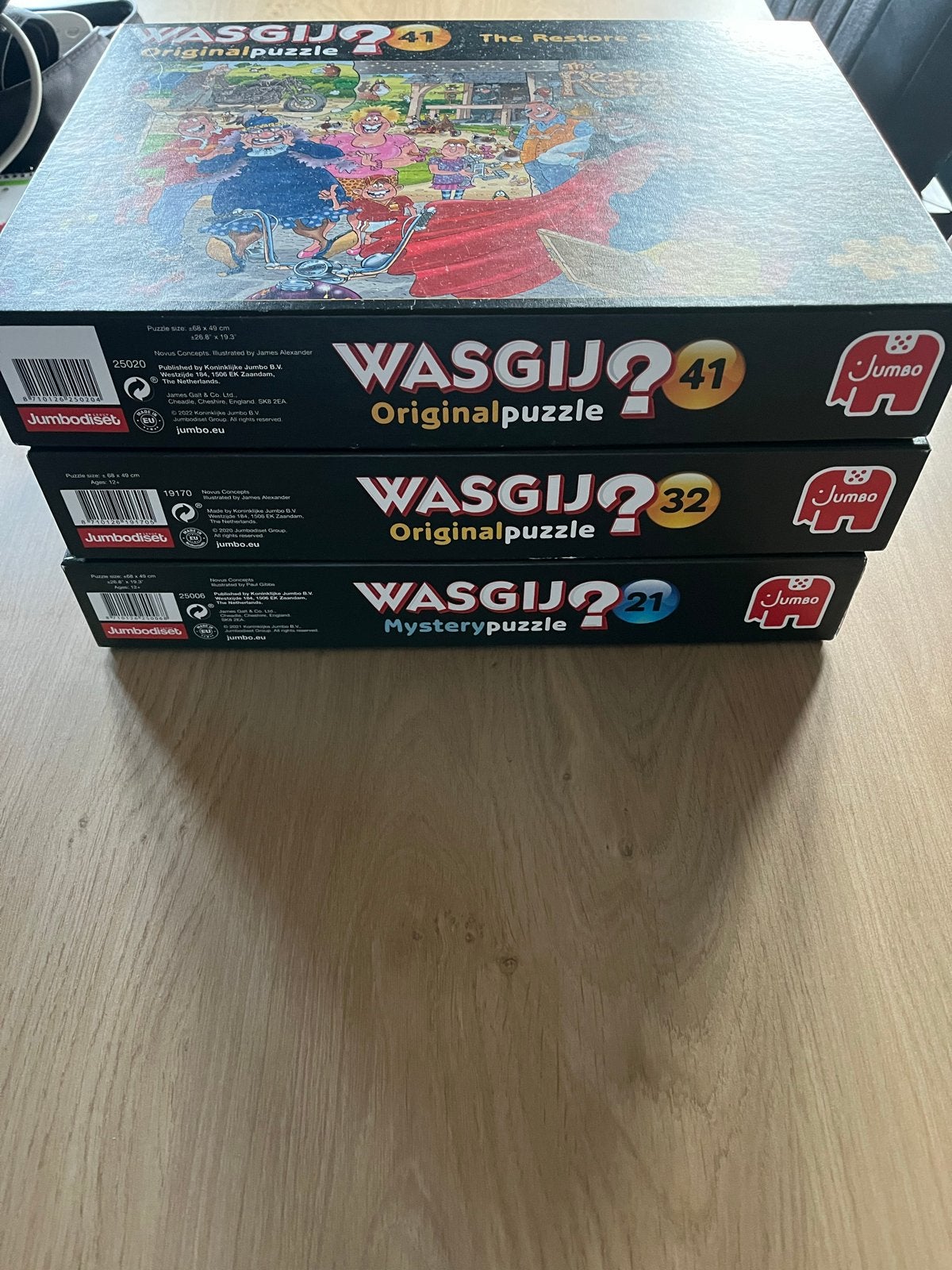 Wasgij Puzzels - Set van 3 (21, 32, 41) - 1000 stukjes, Ophalen, 500 t/m 1500 stukjes, Gebruikt