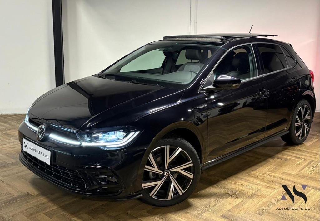 Volkswagen Polo 1.0 TSI R-Line Edition KEYLESS PANO', Auto's, Volkswagen, Gebruikt, 95 pk, Adaptive Cruise Control, Zwart