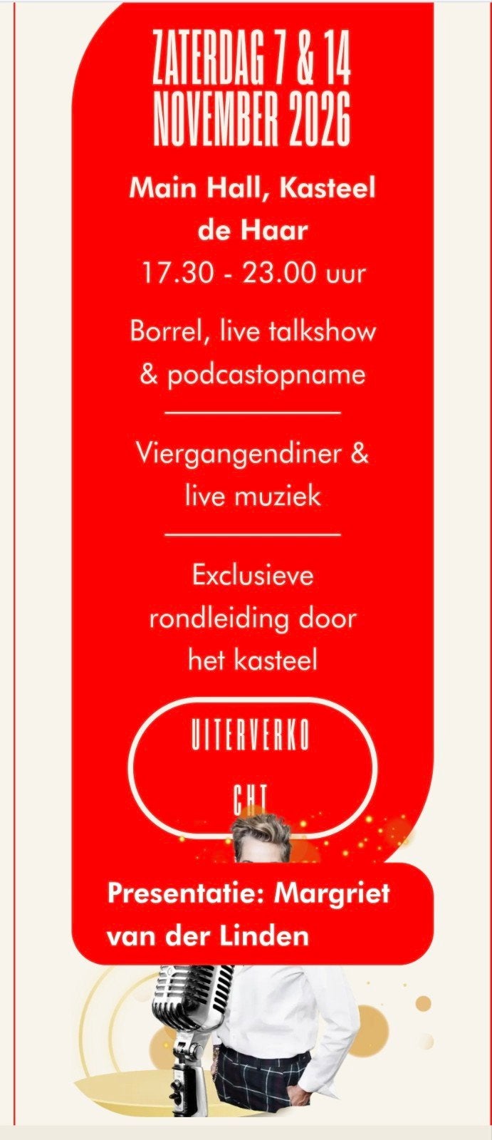 Foto 2 van 2 tickets EXCLUSIEVE SALONAVOND & DINER
IN HET UTRECHTSE KA
