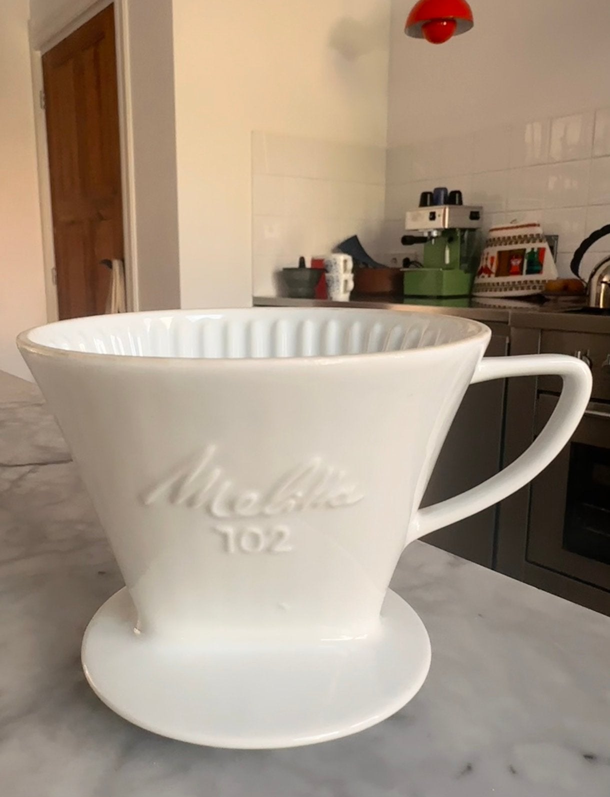 Melitta Porseleinen Koffiefilter Model 102., Ophalen of Verzenden, Huis en Inrichting