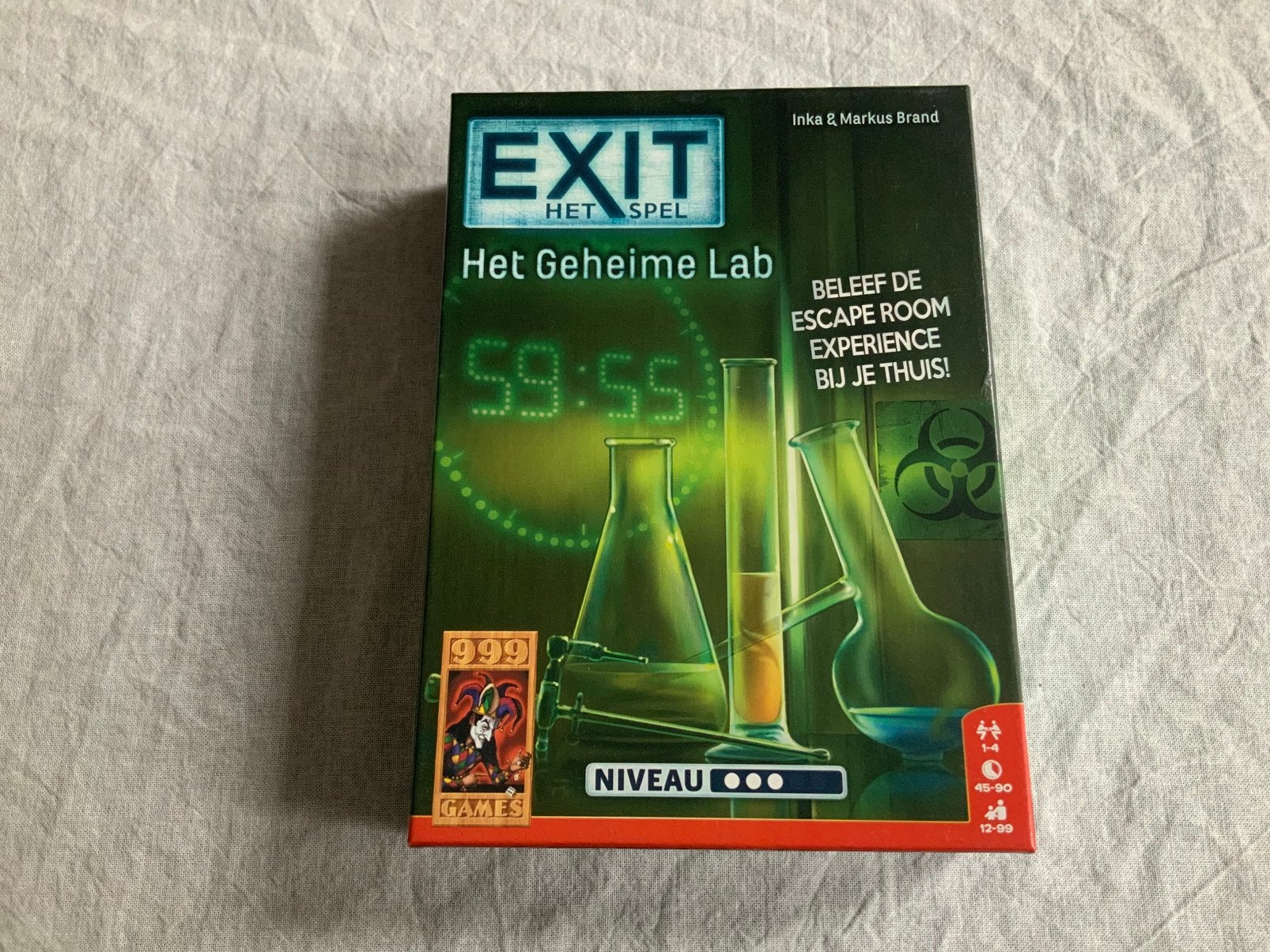 Exit, het geheime lab, Een of twee spelers, Ophalen of Verzenden, Gebruikt, 999 Games