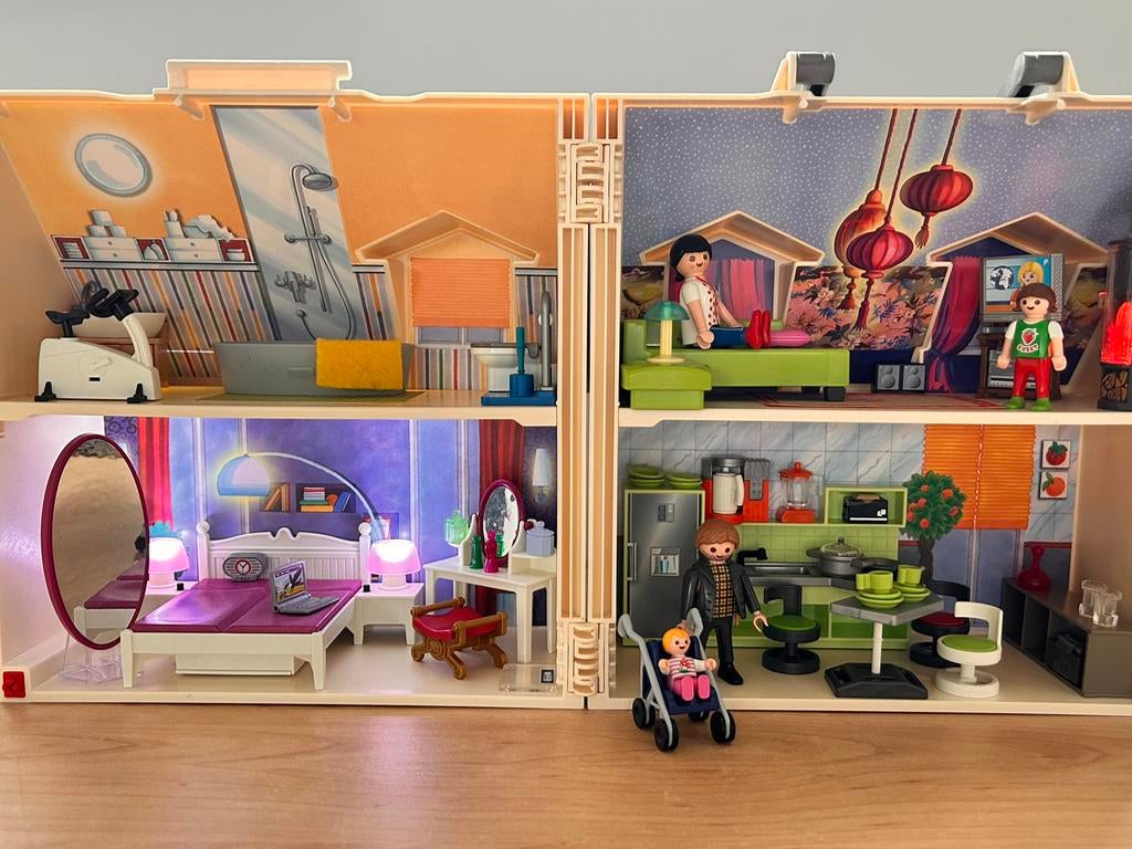 Uitklapbaar meeneem poppenhuis Playmobil, Ophalen of Verzenden, Zo goed als nieuw, Complete set