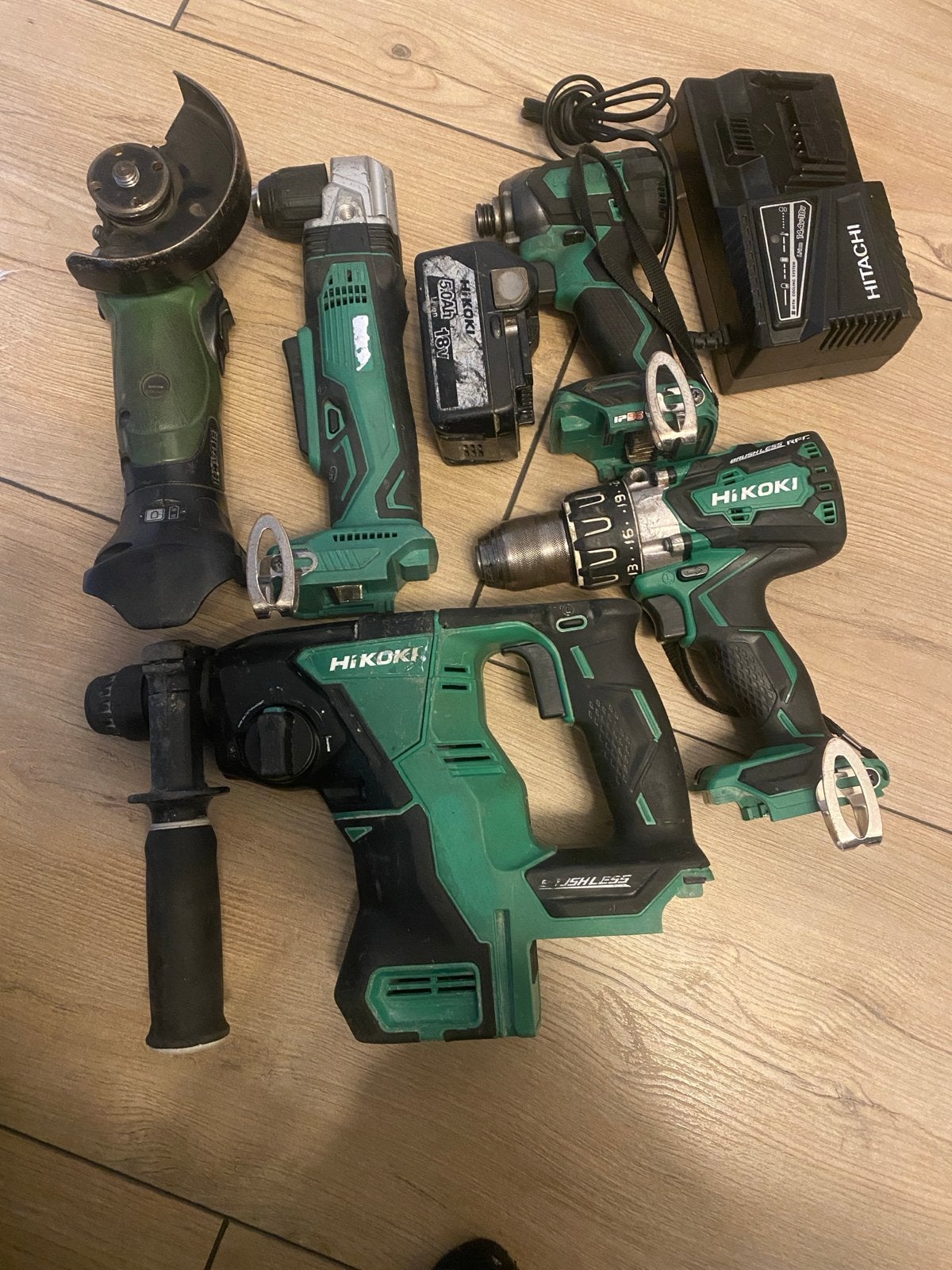 HiKOKI Accu Gereedschap Set - Boorhamer, Schroefmachine, Sli, Ophalen of Verzenden, Gebruikt, Overige typen