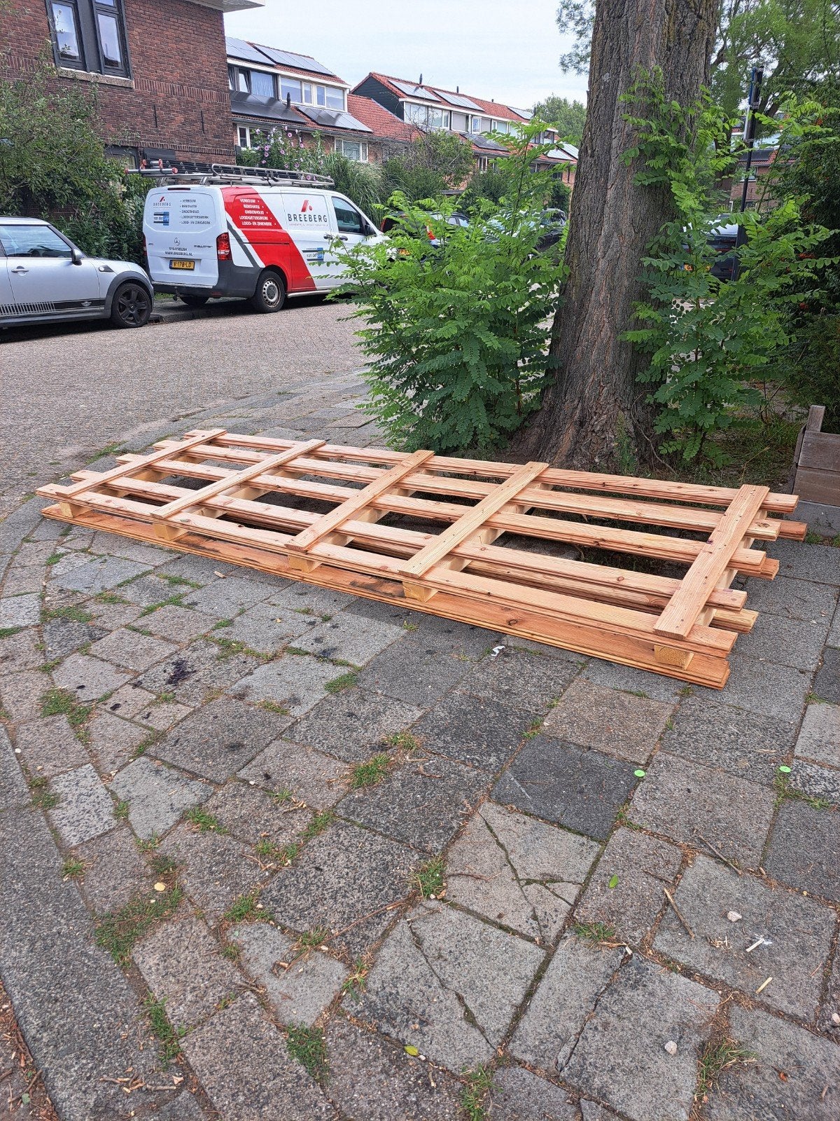 gratis grote pallet, Ophalen