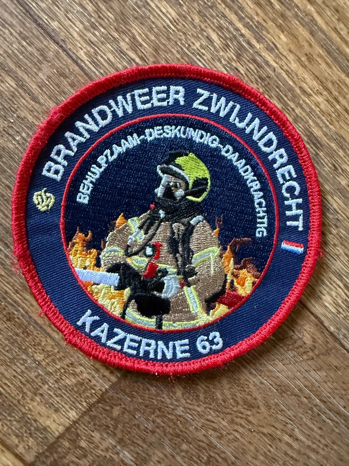Brandweer Zwijndrecht Kazerne 63 Patch met Klittenband, Verzamelen, Ophalen, Zo goed als nieuw
