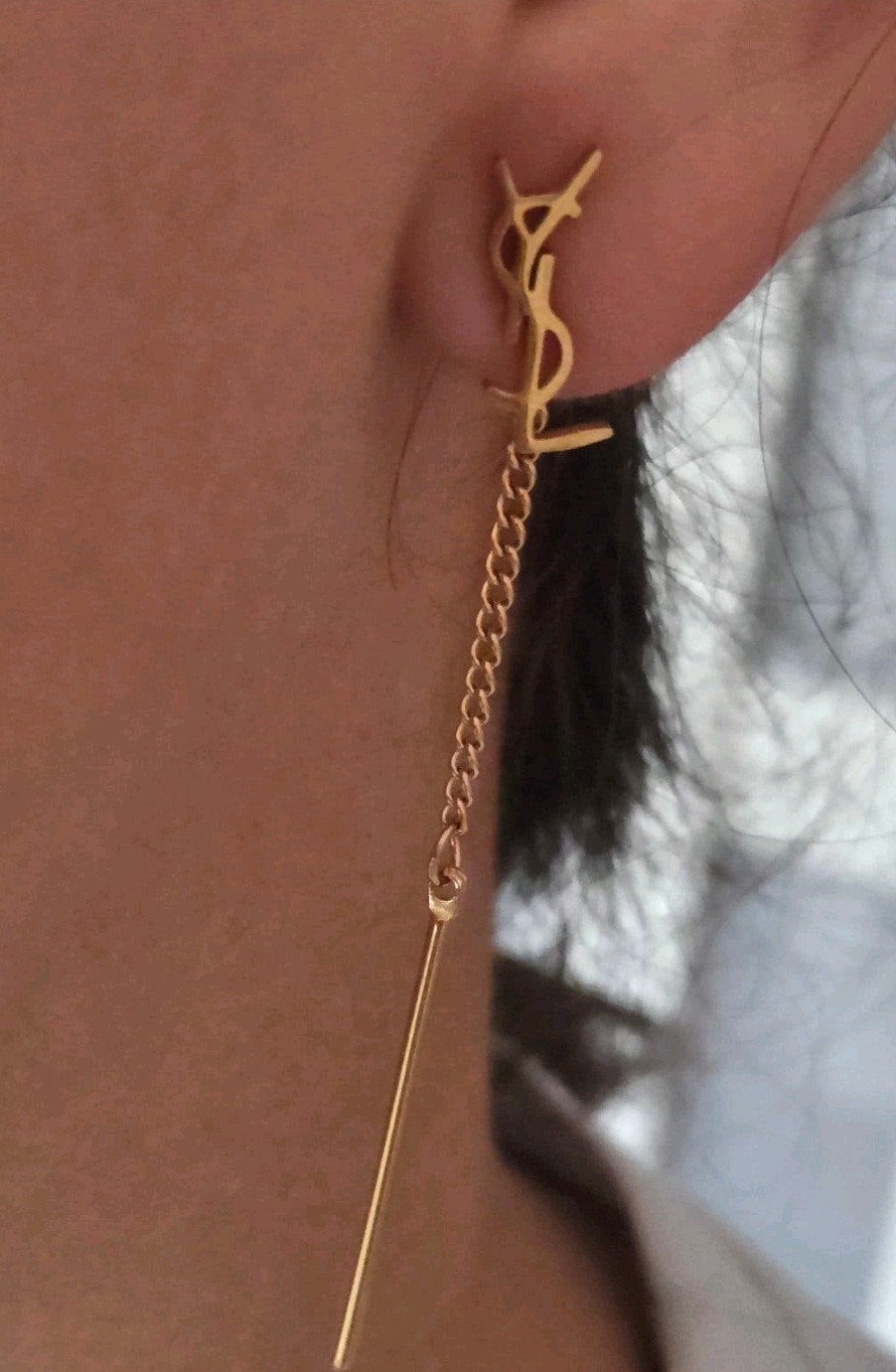YSL oorbellen goud, Sieraden, Tassen en Uiterlijk, Oorbellen, Overige materialen, Nieuw, Ophalen of Verzenden, Knopjes of Stekers