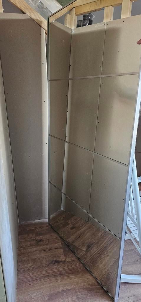 2x IKEA Auli Pax spiegeldeuren met rails (100x196cm), Huis en Inrichting, Ophalen, Gebruikt, 100 tot 150 cm, Glas