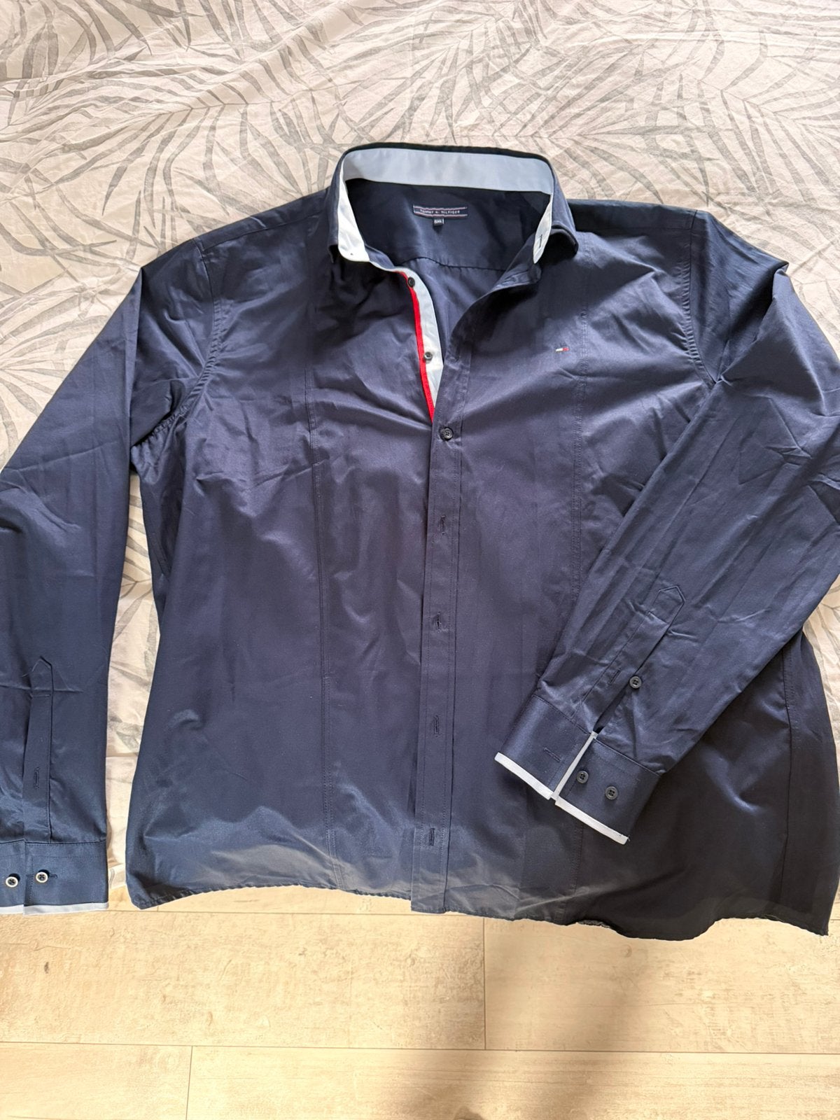 Heren overhemd, Kleding | Heren, Ophalen of Verzenden, Zo goed als nieuw, Blauw