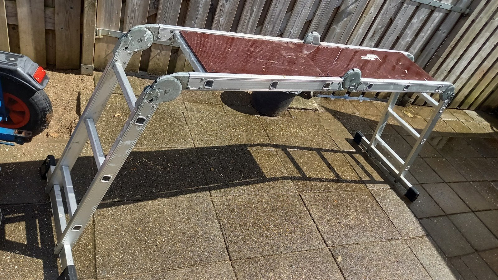 Multifunctionele vouwladder met platform, Ophalen, Gebruikt, Ladder, Opvouwbaar of Inschuifbaar