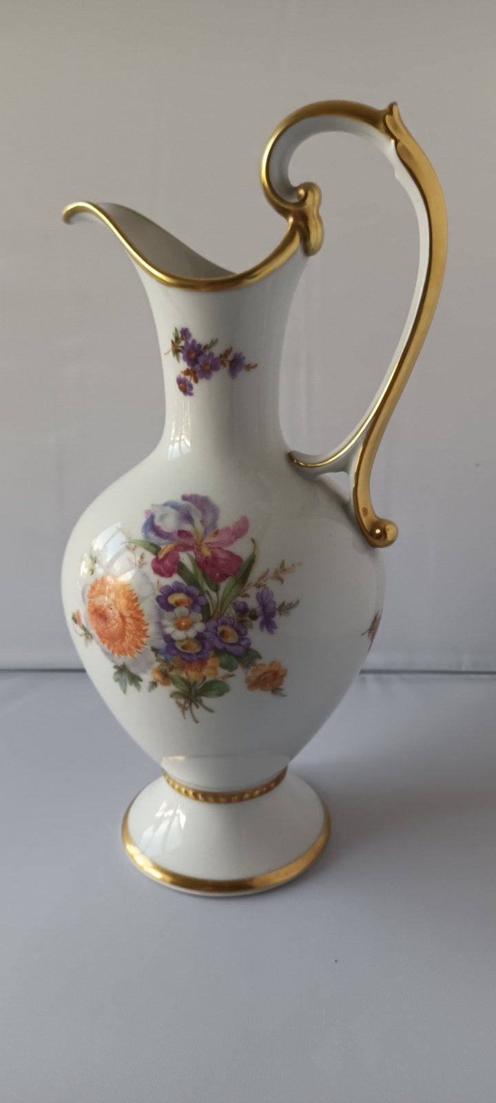 Edelstein Bavaria Handgemalt Porseleinen Kan met Bloemen, Ophalen of Verzenden