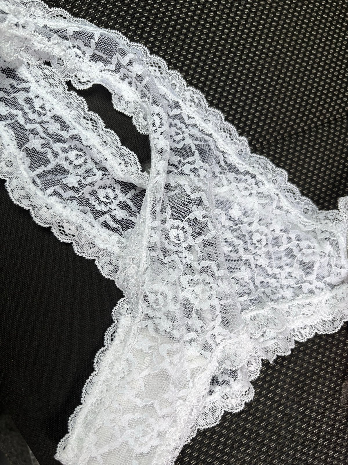 Witte kanten slip, Verzenden, Wit, Slip