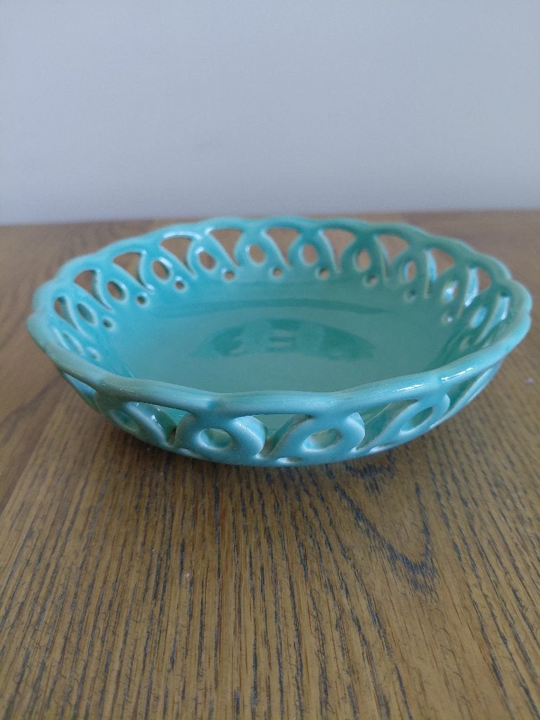 Schaal Zenith nr 833 turquoise, Ophalen, Rond, Porselein of Keramiek