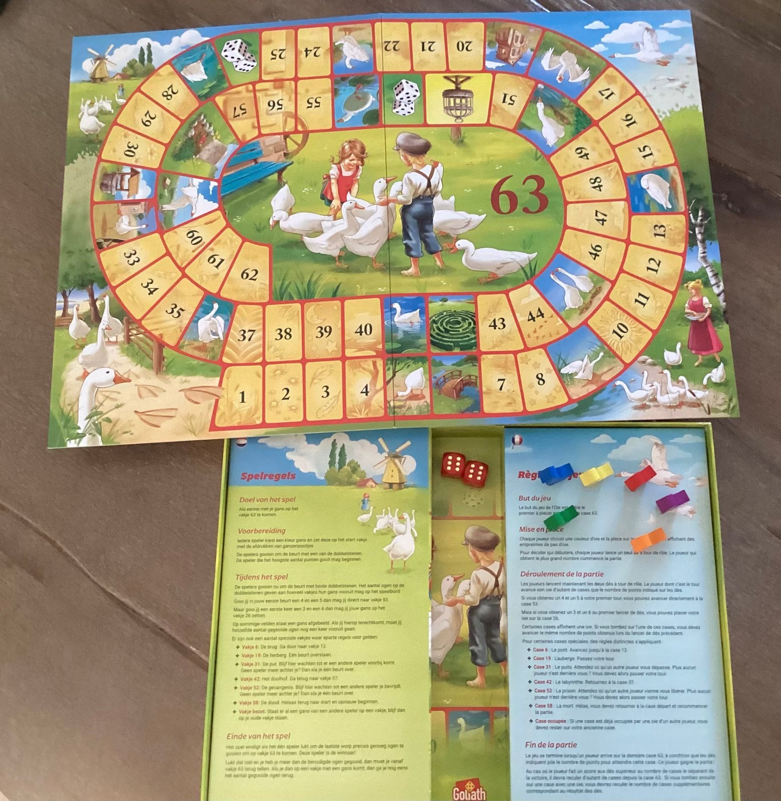 Ganzenbord ,z.g.a.n.,compleet uiteraard!!, Vijf spelers of meer, Ophalen of Verzenden, Zo goed als nieuw