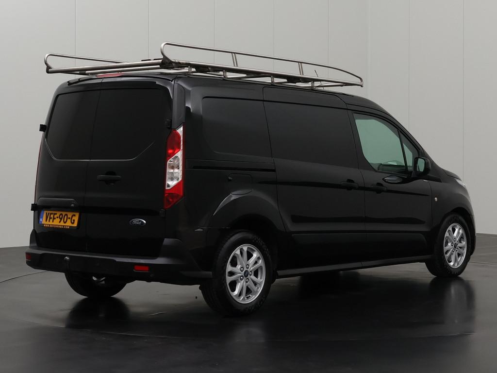 Ford Transit Connect 1.5 EcoBlue Automaat Lang | Imperiaal |, Auto's, Bestelauto's, Stof, Gebruikt, 4 cilinders, Zwart