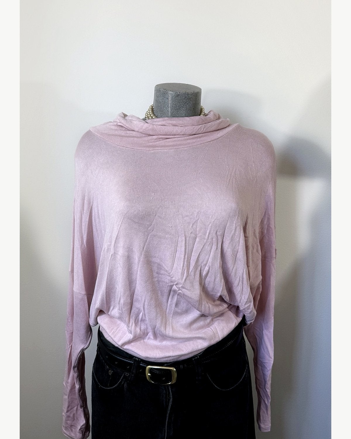 Lauren Ralph Lauren lichtroze draped top maat XL, Maat 46/48 (XL) of groter, Ophalen of Verzenden, Zo goed als nieuw, Lange mouw