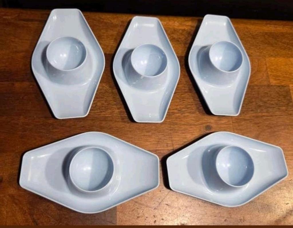 Retro eierdopjes DBP Antwerpen (5 stuks), Ophalen of Verzenden, Overige stijlen, Overige typen
