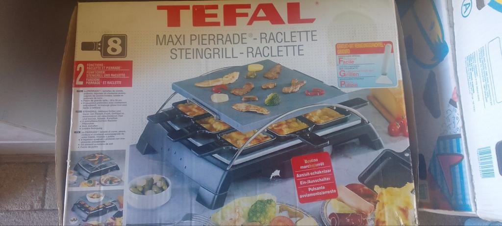 Tefal Maxi Pierrade Raclette & Steingrill - 8 Personen, Ophalen, Zo goed als nieuw, 8 personen of meer
