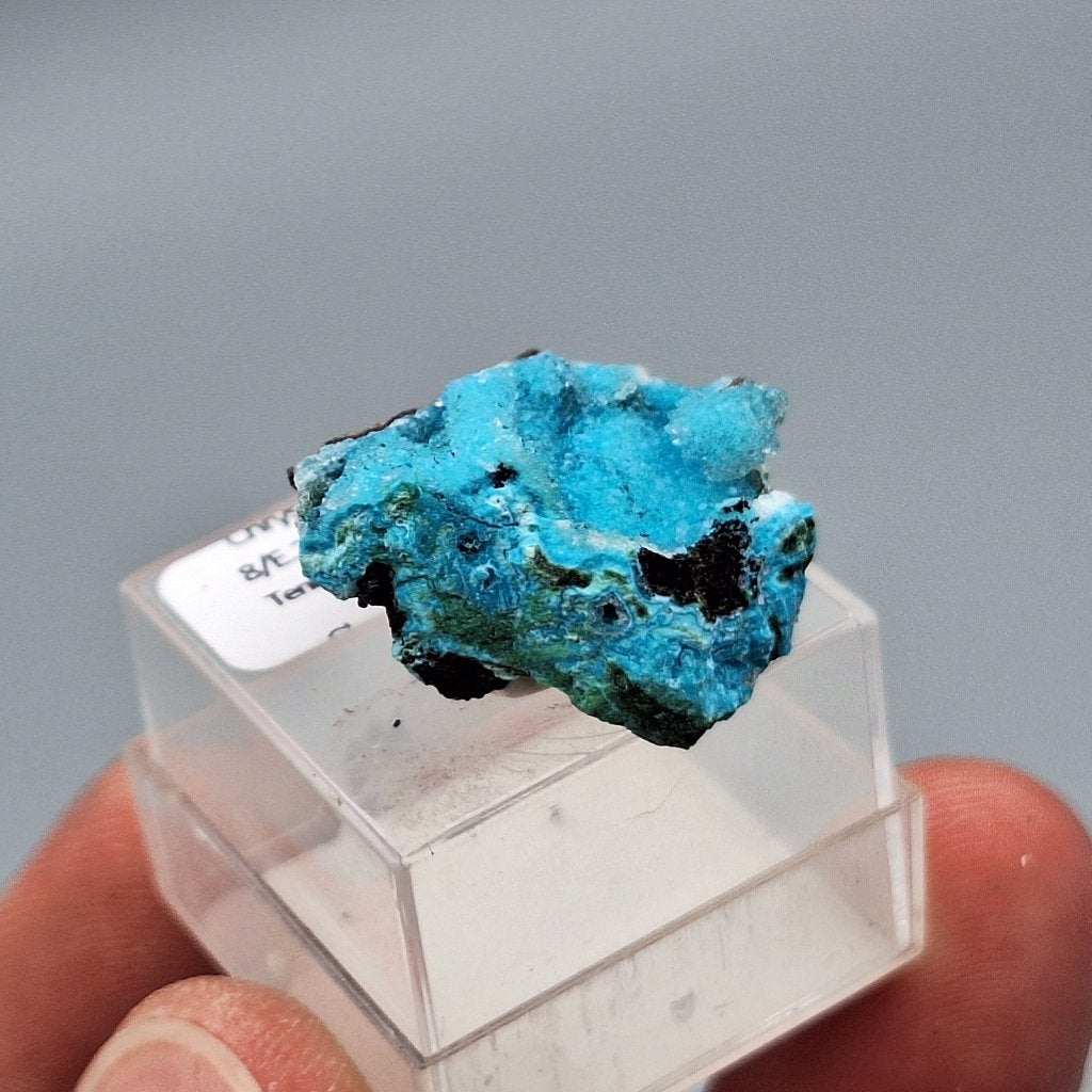 Chrysocolla, Kwarts - Tenke Mine, Lualaba, DR Congo, Ophalen of Verzenden, Mineraal