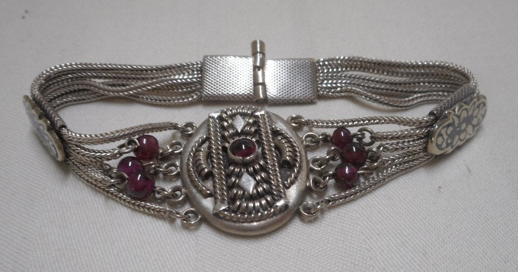 Zilveren antieke armband nr.2117, Sieraden, Tassen en Uiterlijk, Antieke sieraden, Verzenden, Zilver, Armband