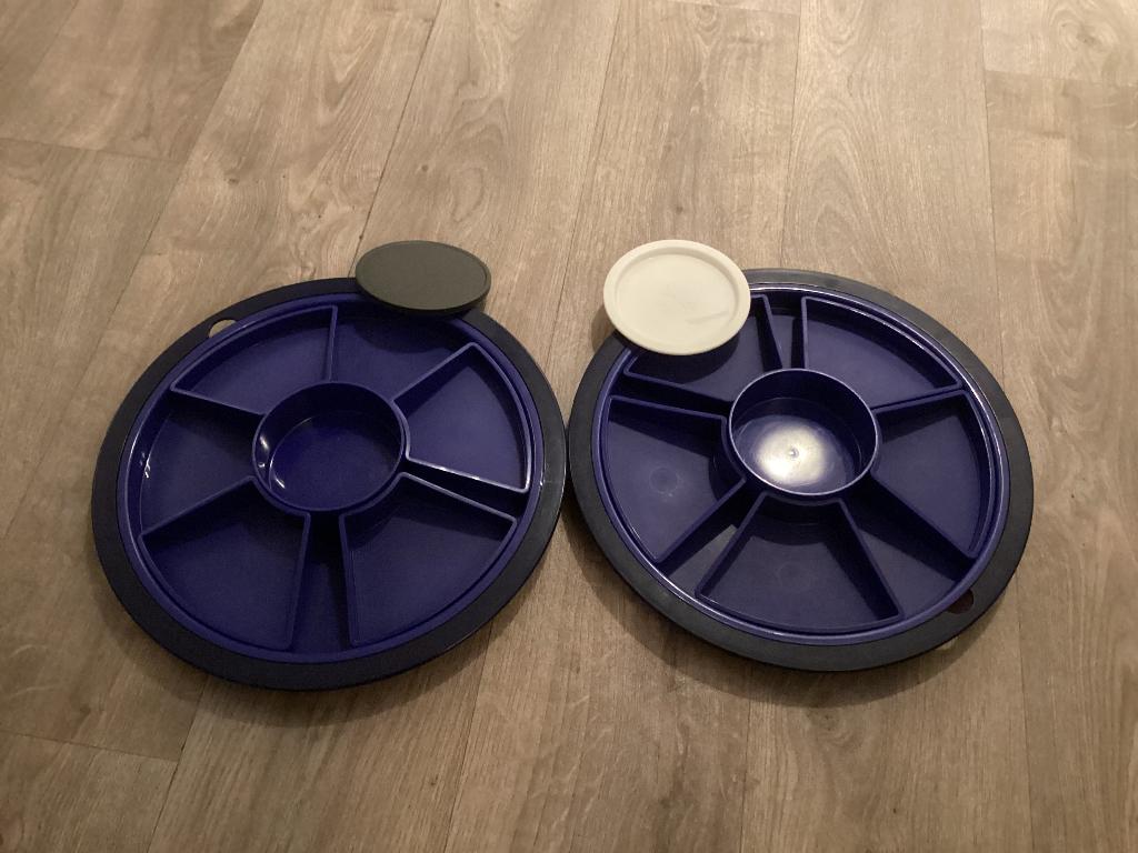 Tupperware Preludio snackschaal, hapjesschaal, serveerschaal, Ophalen, Zo goed als nieuw, Blauw, Schaal