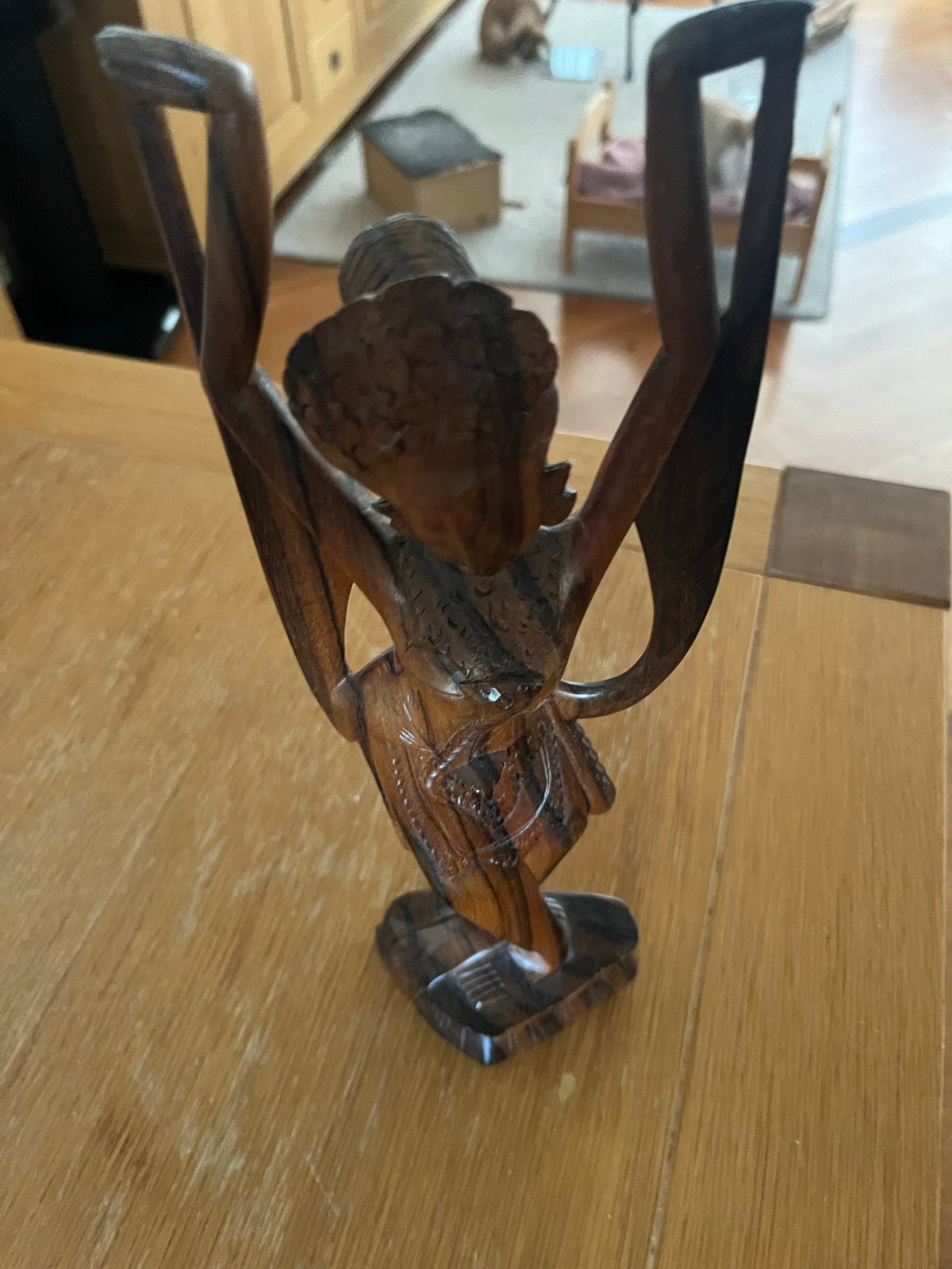 Houten Balinese Danseres Beeld - Handgesneden, Ophalen, Handgemaakt, 20 - 50 cm, Beeld