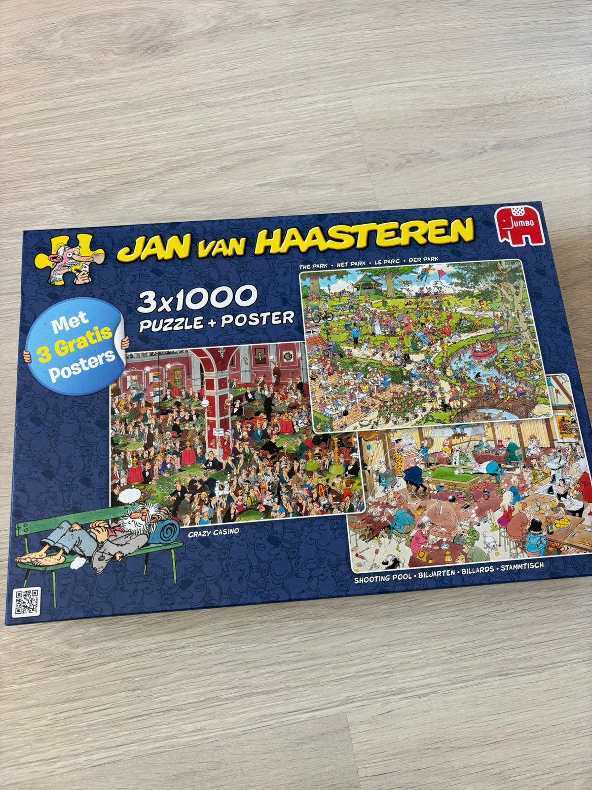 Jan van Haasteren 3 x 1000 puzzel, Hobby en Vrije tijd, Ophalen, 500 t/m 1500 stukjes, Zo goed als nieuw