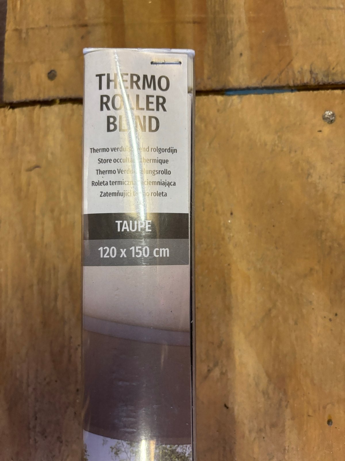 Thermo rolgordijn taupe 120x150 cm, Ophalen, Bruin, Verduisterend, Nieuw