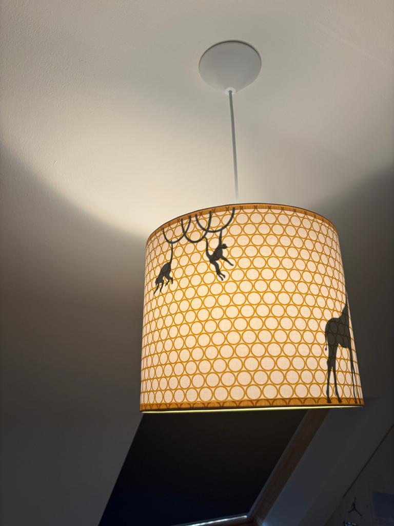 Kinderlamp met jungle dieren - Zo goed als nieuw, Ophalen, Overige materialen, Minder dan 50 cm, Zo goed als nieuw