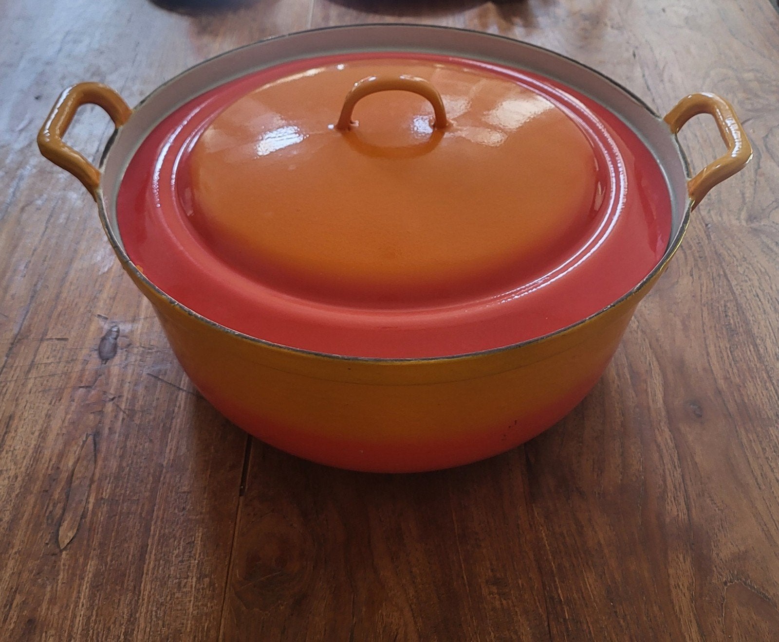 Vintage gietijzeren braadpan, Ophalen, Gebruikt, Met deksel, Braadpan