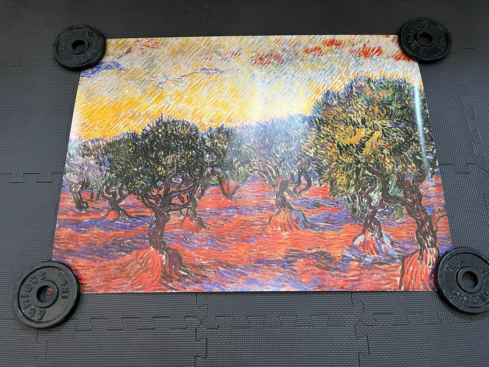 Van Gogh 'Olijfbomen met Gele Lucht' Poster, Expressionistisch, Ophalen of Verzenden, Landschap, Print