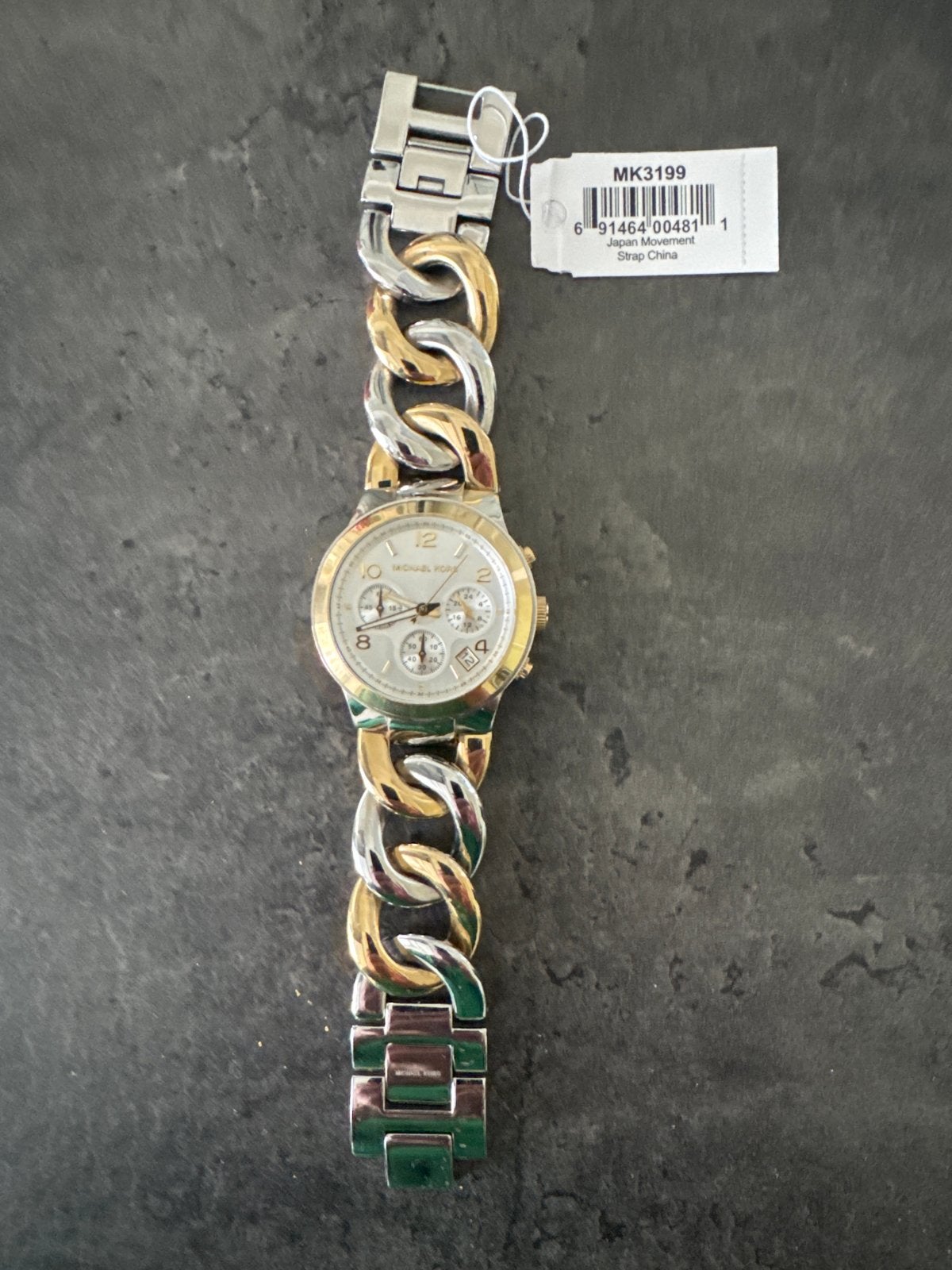 Michael Kors MK3199 Dameshorloge - Zilver/Goud, Overige merken, Staal, Polshorloge, Nieuw