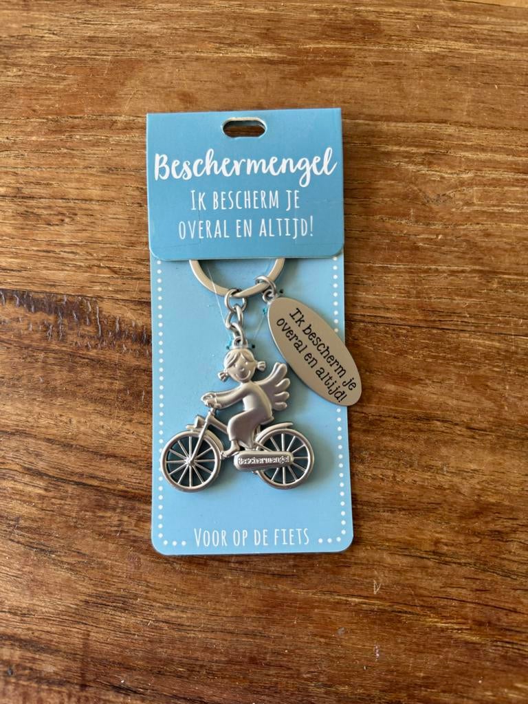 Beschermengel sleutelhanger fiets (nieuw), Ophalen of Verzenden, Nieuw, Knuffel of Figuurtje