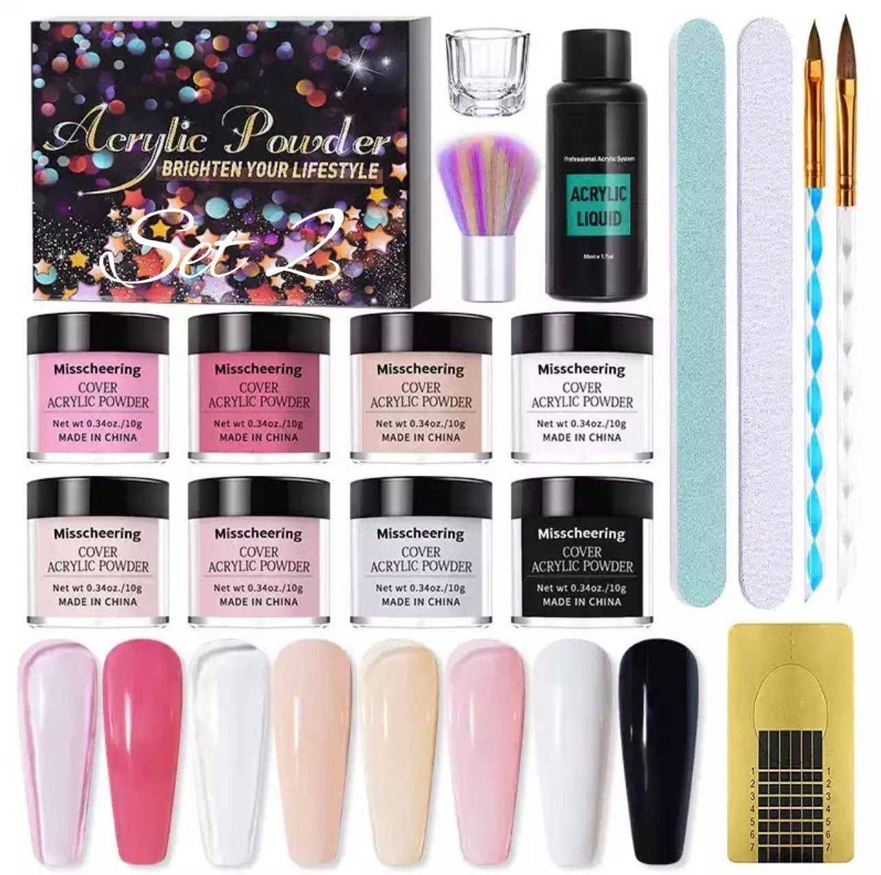 Complete Acryl Kleuren pakket. Nagels., Overige kleuren, ., Nieuw, Ophalen of Verzenden
