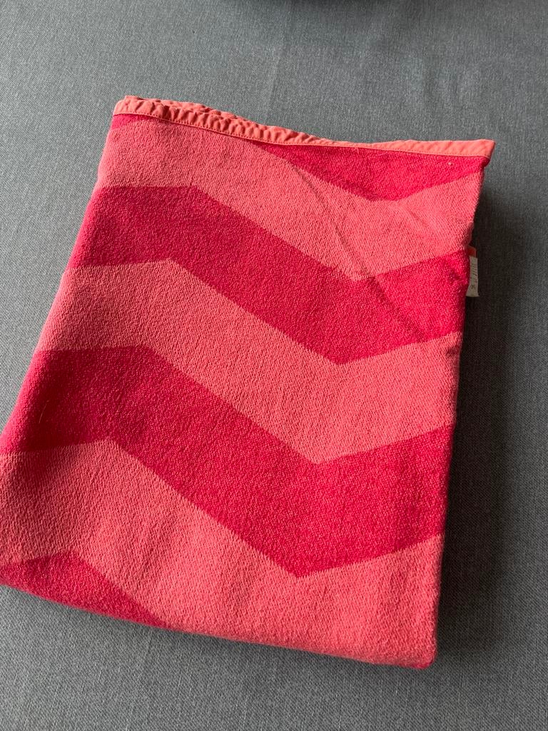 Hema Plaid Hardroze Katoen 110x140 cm, Ophalen of Verzenden, Gebruikt