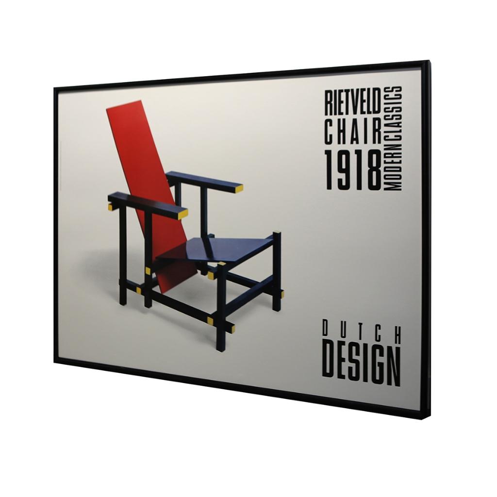 20% SALE! Zeldzame vintage poster Gerrit Rietveld stoel 1984, Antiek en Kunst, Kunst | Litho's en Zeefdrukken, Ophalen