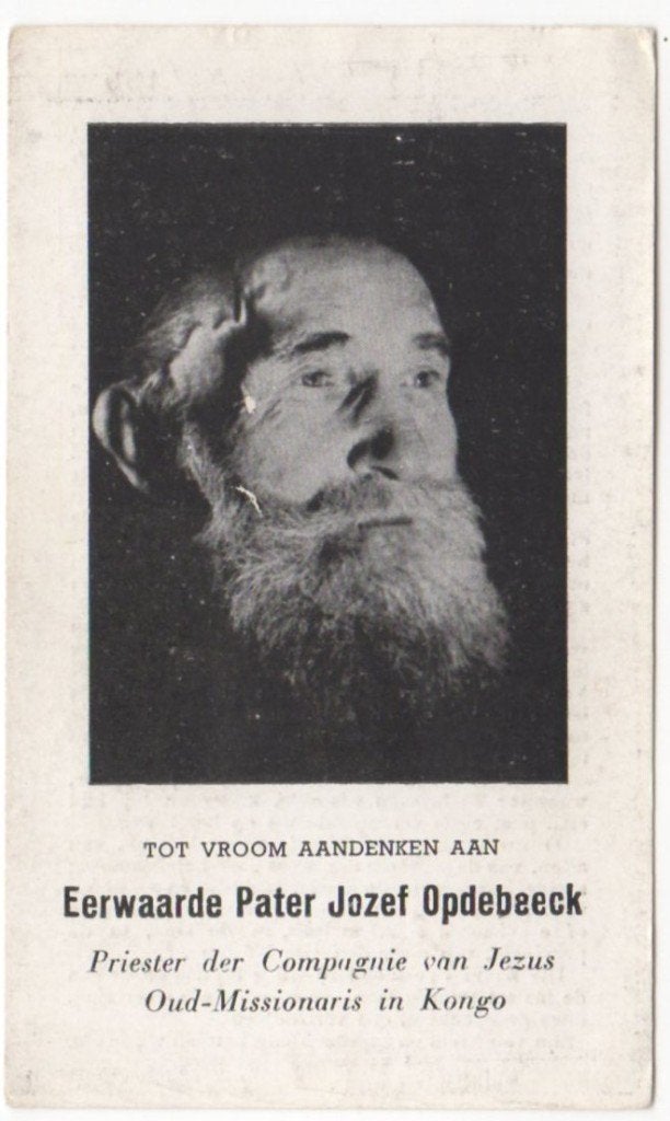 pater Jozef Opdebeeck 1874 Antwerpen + 1951 Turnhout, 76 jr, Ophalen of Verzenden