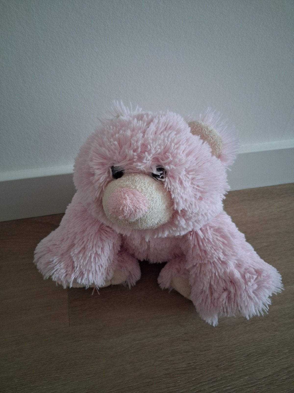 Knuffel beer roze Kika beer knuffelbeer L1941, Ophalen of Verzenden, Zo goed als nieuw, Beer