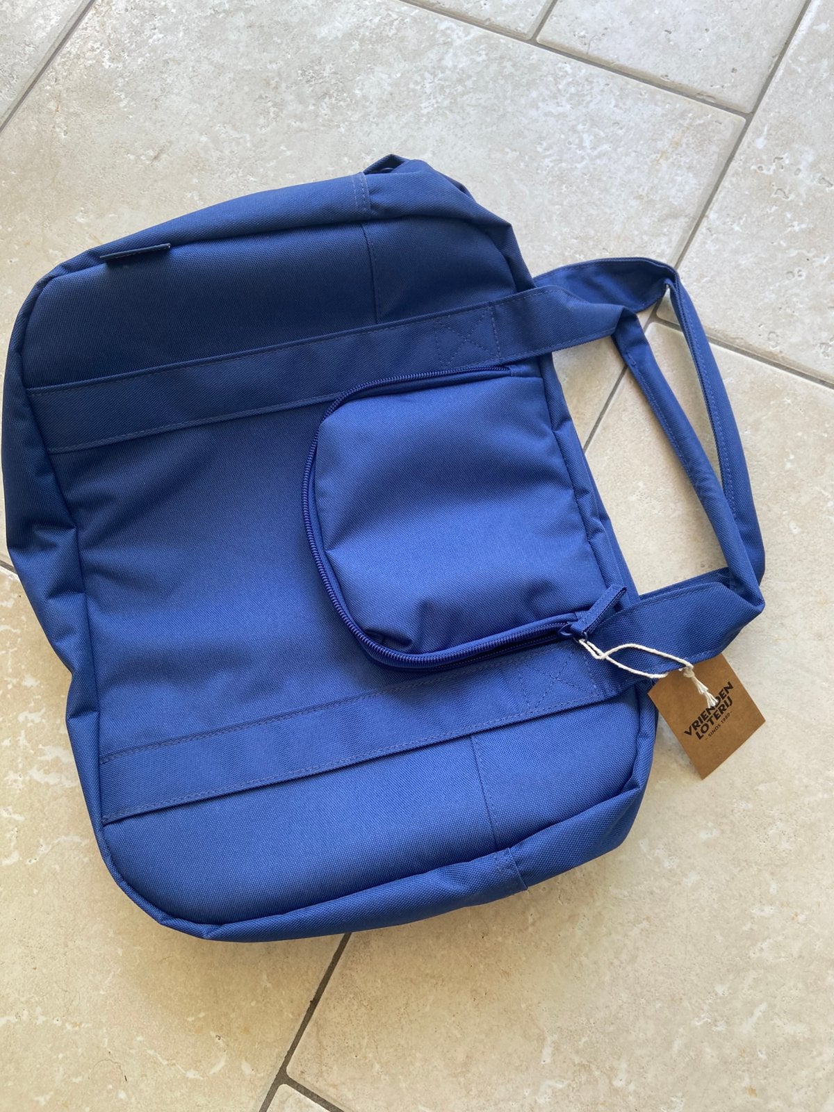 Blauwe tas van de vriendenloterij, 30 cm of meer, Blauw, Minder dan 35 cm, Ophalen of Verzenden