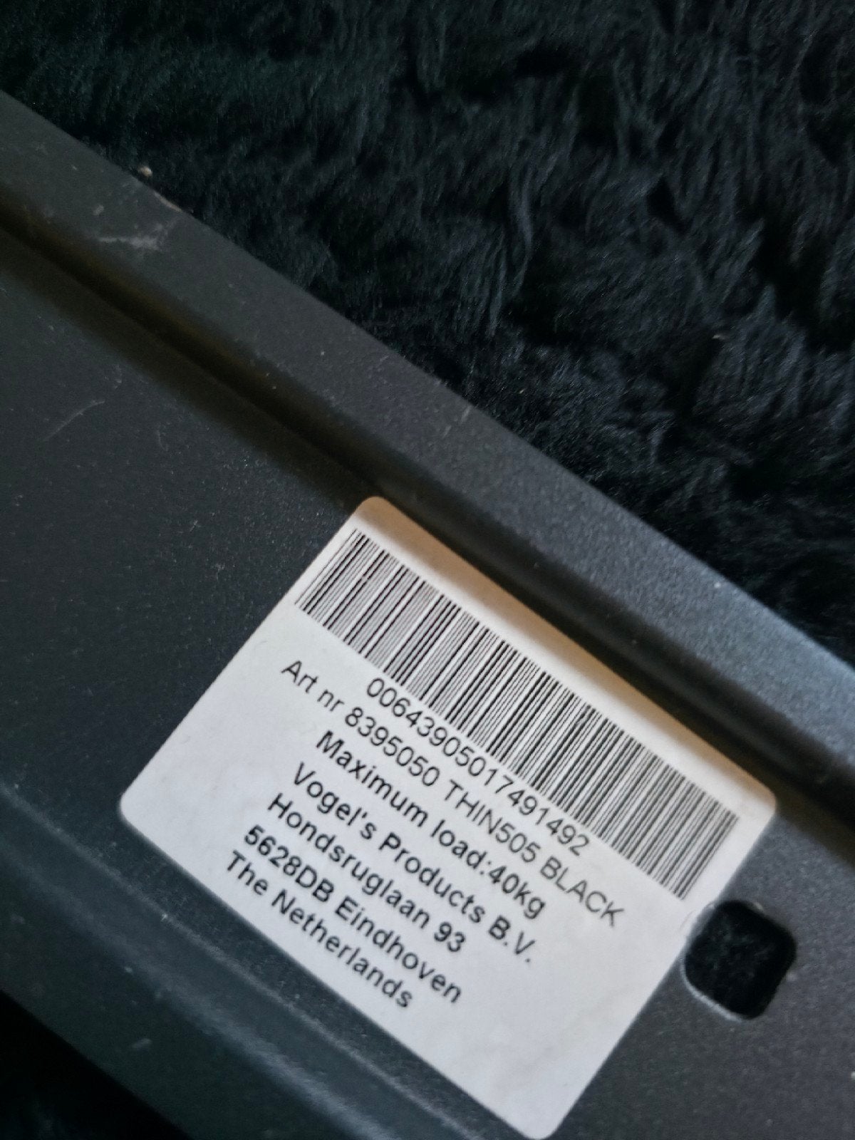 Vogel's THIN505 TV Muurbeugel tot 40 kg - Zwart, Audio, Tv en Foto, Televisiebeugels, Ophalen of Verzenden, Zo goed als nieuw