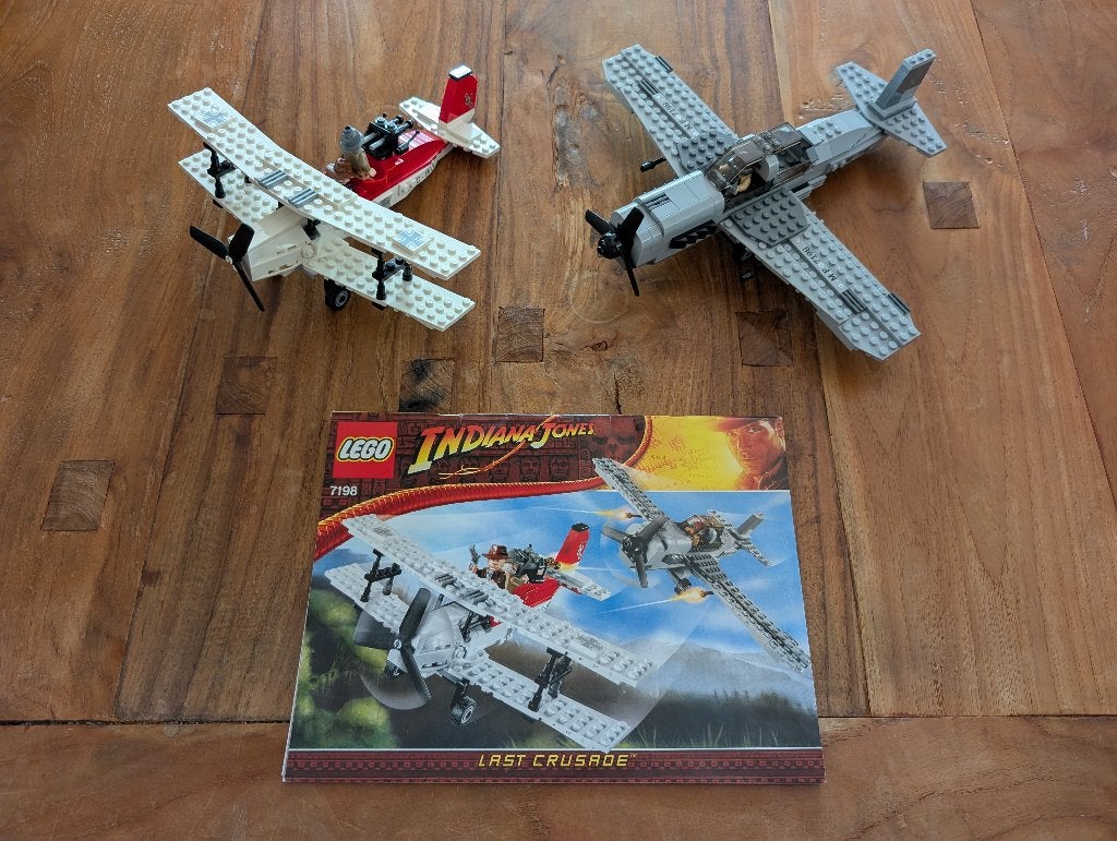 7198 - Lego Indiana Jones gevechtsvliegtuig aanval, Kinderen en Baby's, Overige thema's, Lego, Ophalen of Verzenden, Zo goed als nieuw
