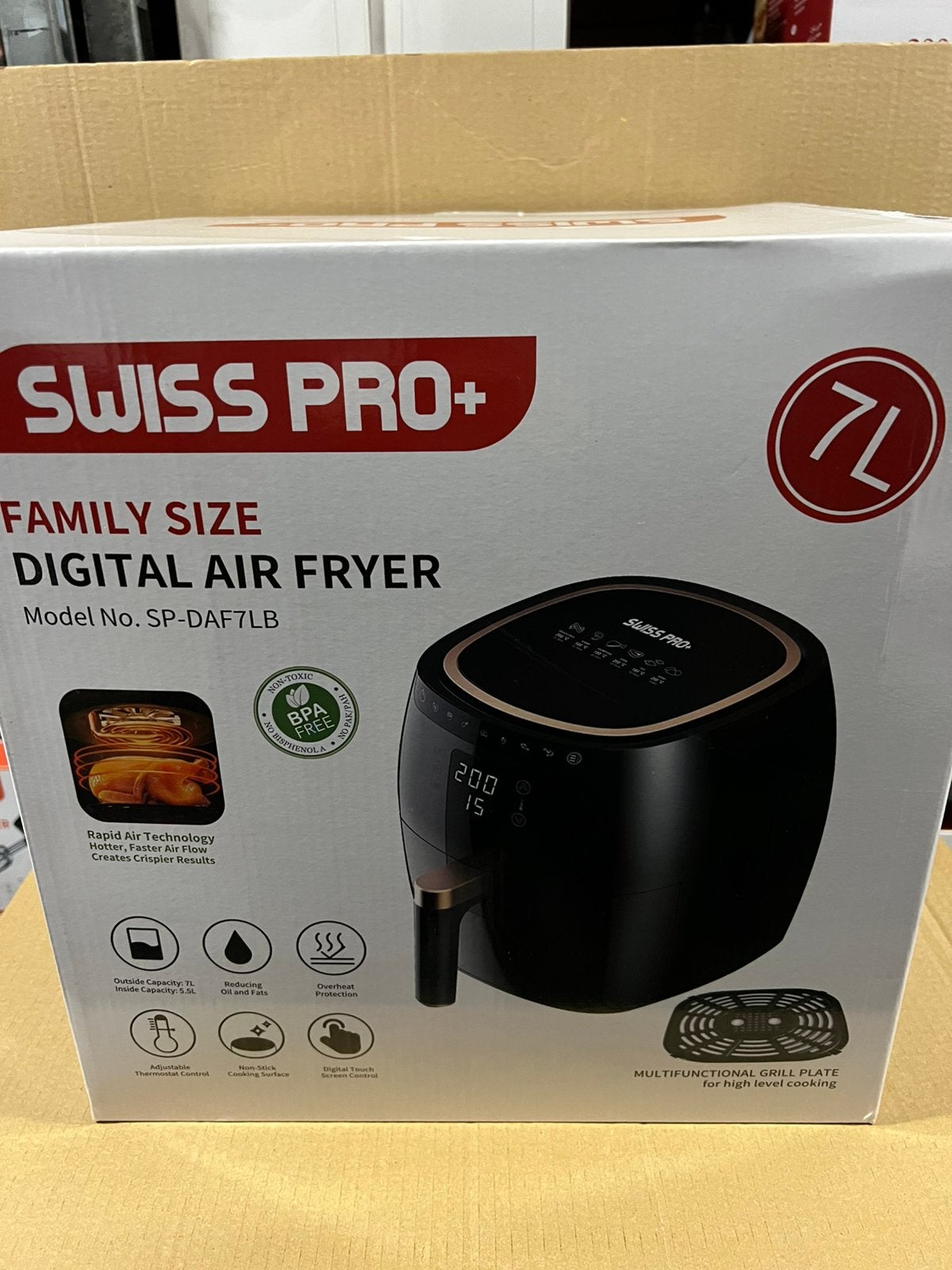 Partijhandel 10 x airfryer 7 liter zwart prachtig partij, Ophalen, Nieuw