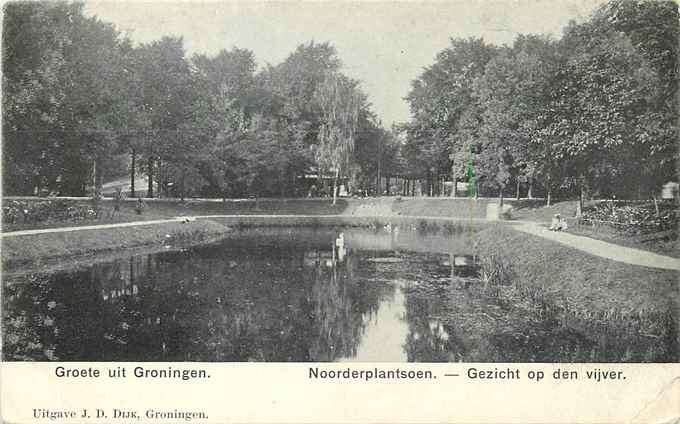 301-077-019 Groningen Noorderplantsoen, Verzenden, Voor 1920, Groningen