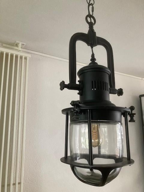 Riviera Maison Boathouse lamp zwart, Huis en Inrichting, Lampen | Tafellampen, Ophalen, Zo goed als nieuw, Minder dan 50 cm