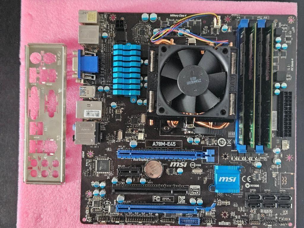 MSI A78M-E45 - AMD Athlon X4 860K - 8GB, Computers en Software, Moederborden, DDR3, Ophalen of Verzenden, Zo goed als nieuw, Micro-ATX