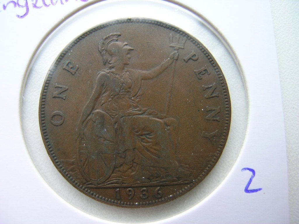 Penny 1936 Engeland (nr 2), Ophalen of Verzenden, Overige landen, Losse munt