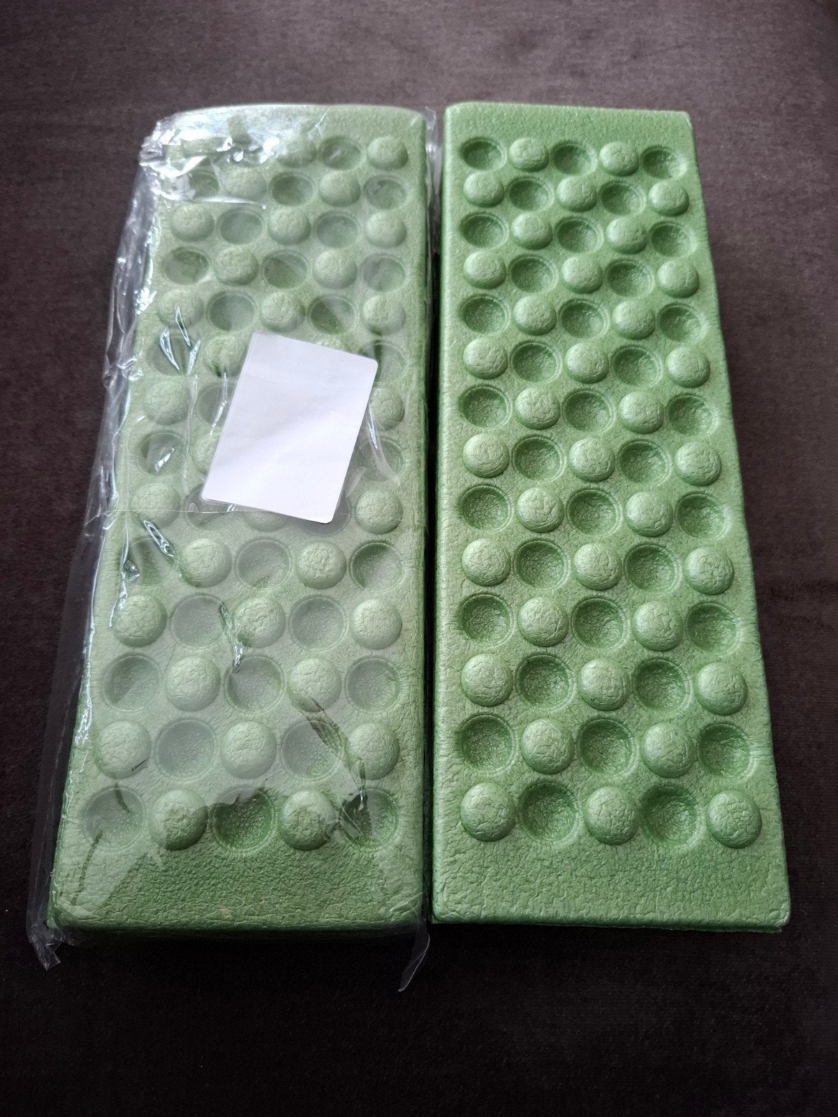 Set van 2 opvouwbare outdoor zitmatjes groen camping, Ophalen of Verzenden, Zo goed als nieuw