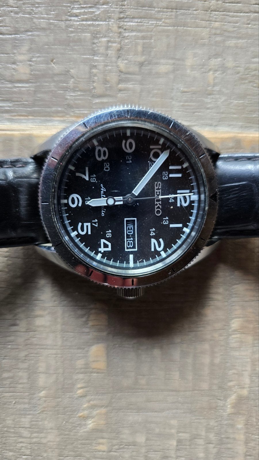 Seiko 4R36 04H0 manueel opwindbaar horloge, Seiko, Staal, Polshorloge, Ophalen of Verzenden