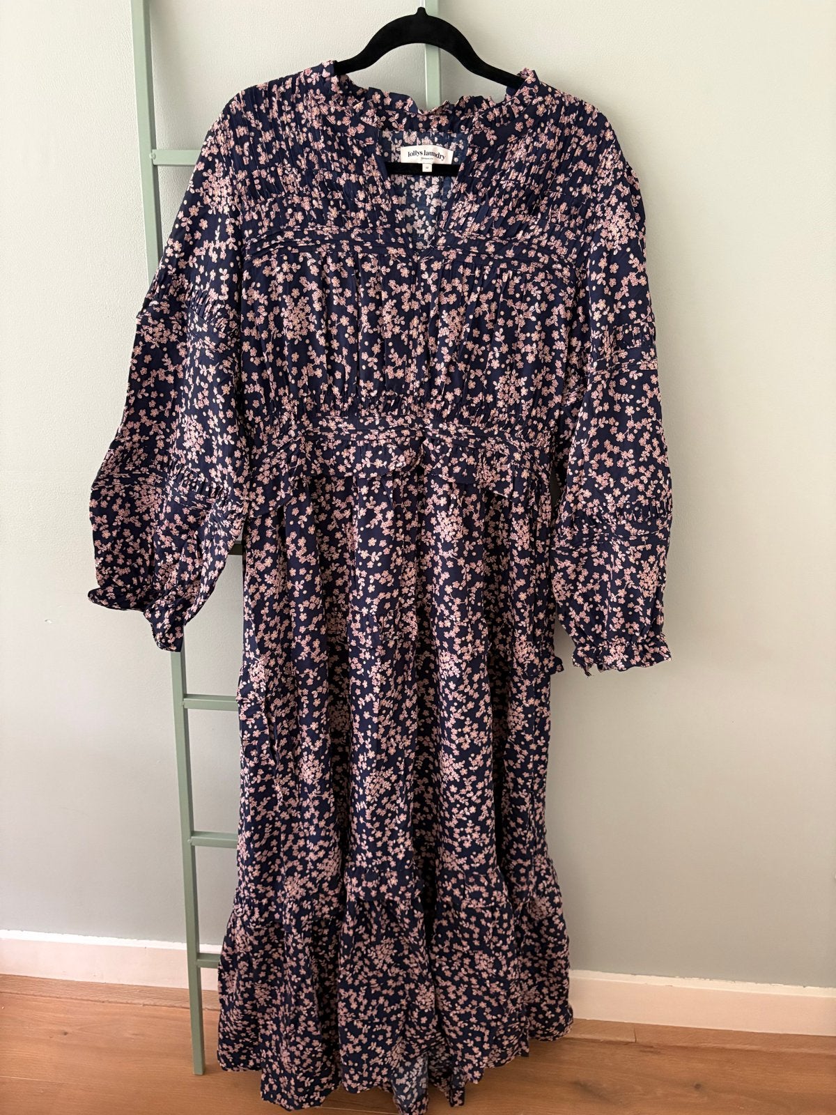 Lollys Laundry Jurk met bloemenprint, maat M, Maat 38/40 (M), Blauw, Nieuw, Ophalen of Verzenden